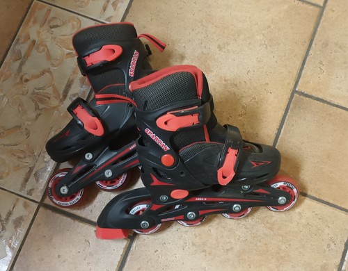 Skates kind schwarz rot - skates, kind,